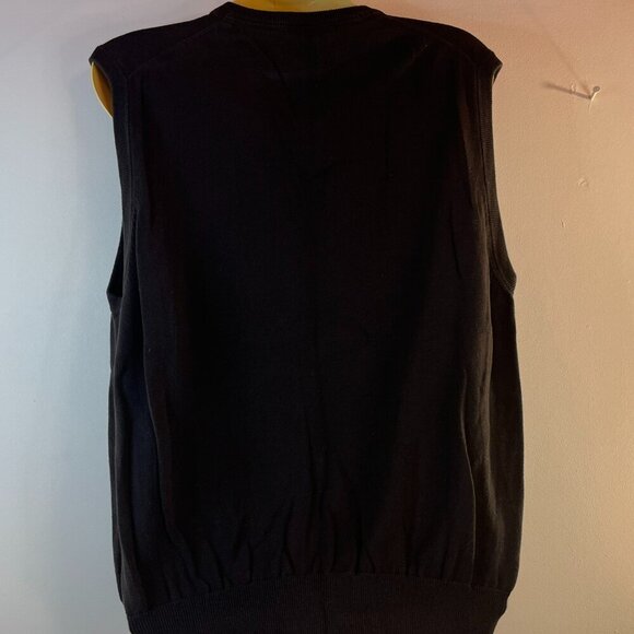 CHAPS Men's Black Cotton Sweater Vest - Size XL - Picture 4 of 4